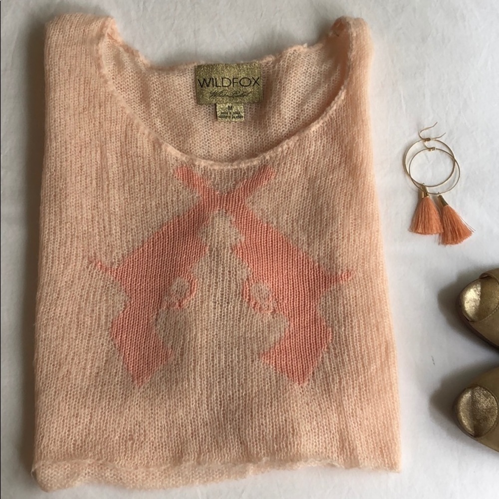 Wildfox pale peach/pink sweater